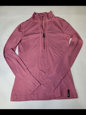 nomis Dusty Pink Quarter-Zip Long Sleeve Top - Small - EUC